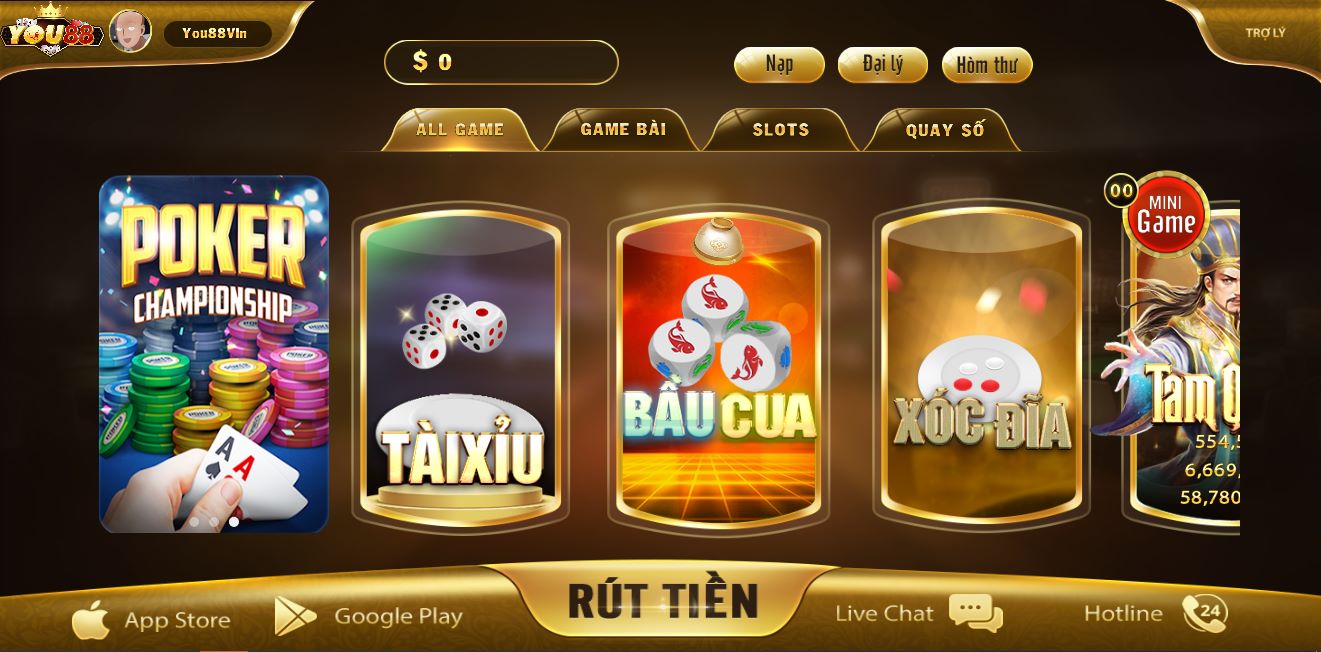 Review You88 Game Bài Uy Tín, Xứng Tầm Đẳng Cấp Quốc Tế